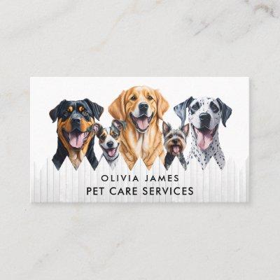 Watercolor Dog Care Services Walking Sitting Board