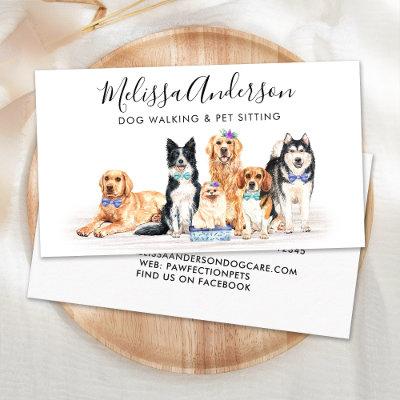 Watercolor Dogs Pet Sitter Dog Groomer