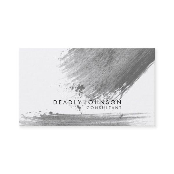 Watercolor Elegant Simple Splatter Black Gray