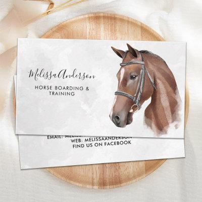 Watercolor Equine Horse Personalized Equestrian