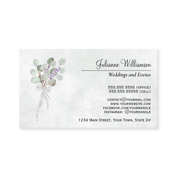 Watercolor Eucalyptus & Lavender Simple Elegant