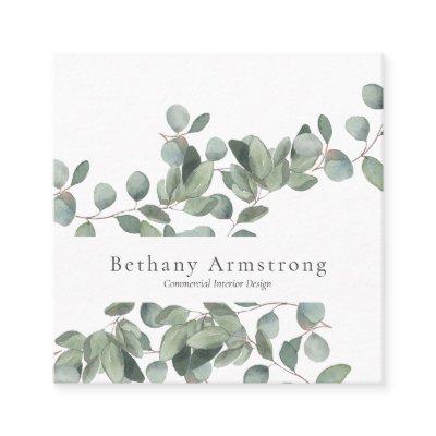 Watercolor Eucalyptus Square Square