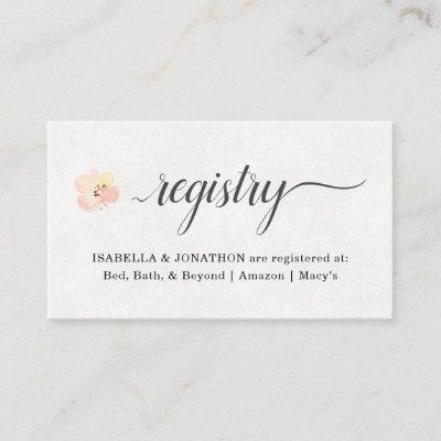 Watercolor Floral Registry Insert for Invitation