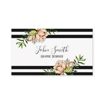 Watercolor Floral Visiting Card Buisness Card