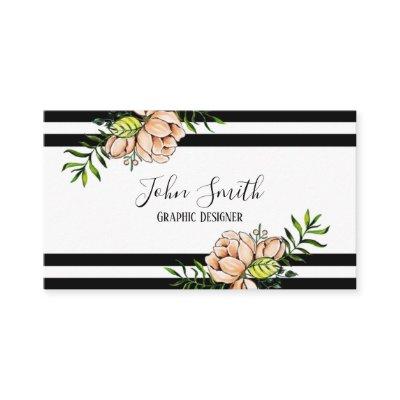 Watercolor Floral Visiting Card Buisness Card