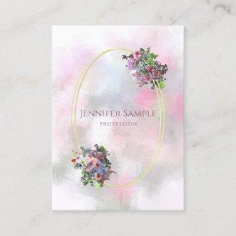 Watercolor Flowers Gold Frame Professional Trendy