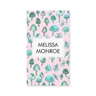 Watercolor Forest Botanical Fungi Mushrooms Nature