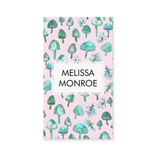 Watercolor Forest Botanical Fungi Mushrooms Nature