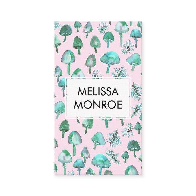 Watercolor Forest Botanical Fungi Mushrooms Nature