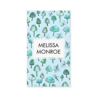 Watercolor Forest Botanical Fungi Mushrooms Nature