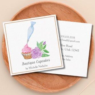 Watercolor Frosting Cupcake Bakery, Catering Square
