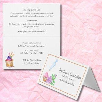 Watercolor Frosting Cupcake Bakery, Detailed
