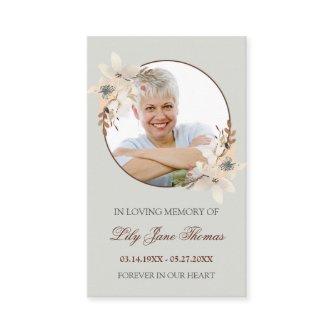 Watercolor Funeral Prayer Card | In Loving Memory
