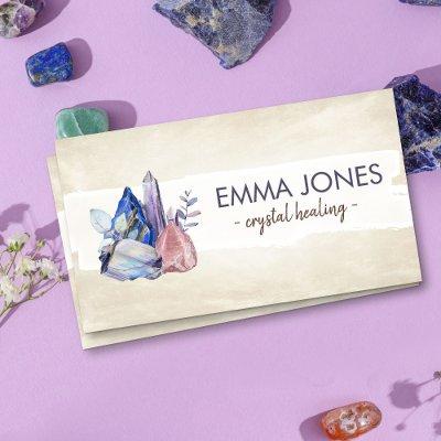 Watercolor gemstones - crystals