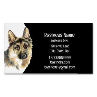 Watercolor German Shepherd Dog Animal Pet Business  Magnet