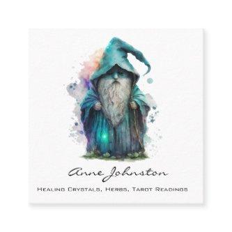 Watercolor Gnome Blue Square