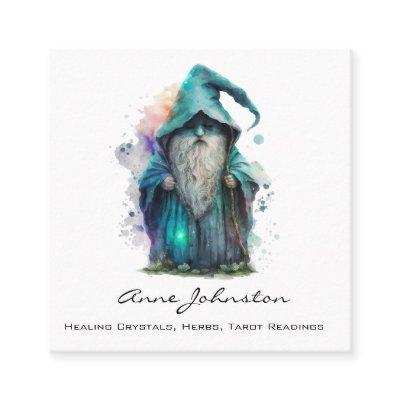 Watercolor Gnome Blue Square