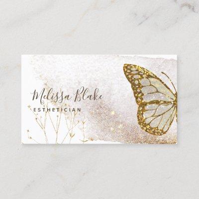 watercolor gold butterfly