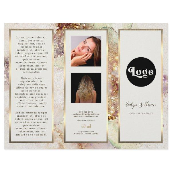 Watercolor Gold Foil Elegant Brochure