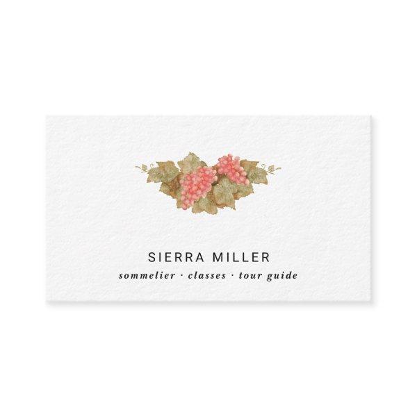Watercolor grapes sommelier wine