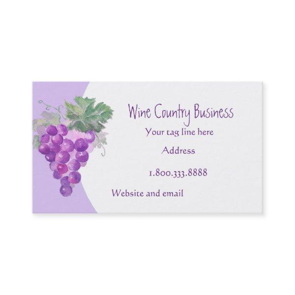 Watercolor Grapes Wine Country Tours or Vineyard