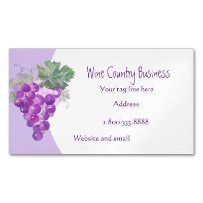 Watercolor Grapes Wine Country Tours or Vineyard    Magnet