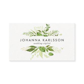 Watercolor Green Leaves Frame Modern