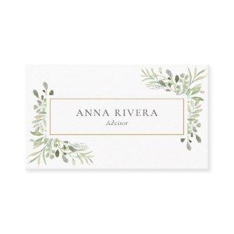 Watercolor Greenery Gold Geometric QR Code