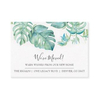 Watercolor Greenery New Home Moving Announcement