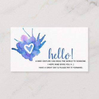 Watercolor Heart | Pay It Forward Cards