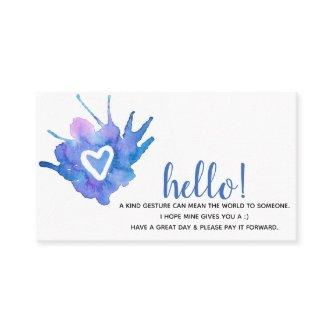 Watercolor Heart | Pay It Forward Cards