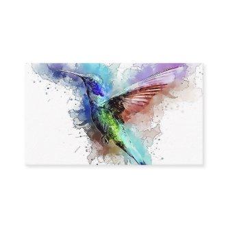 Watercolor Hummingbird