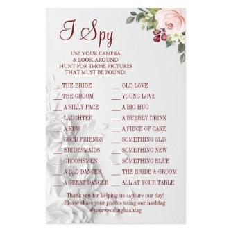Watercolor I spy wedding reception game card Flyer