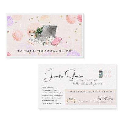 Watercolor Illustrated Personal Concierge Logo