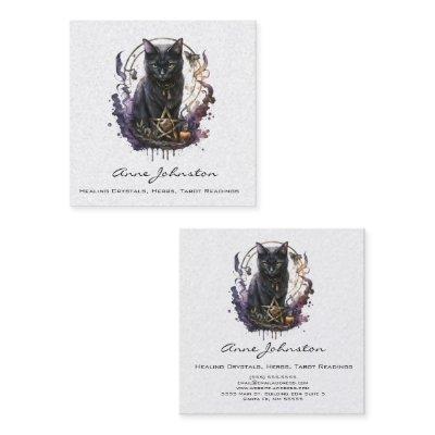 Watercolor Kitty and Pentagram Square