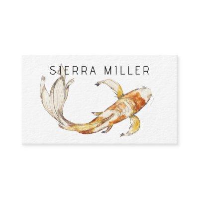 Watercolor koi fish