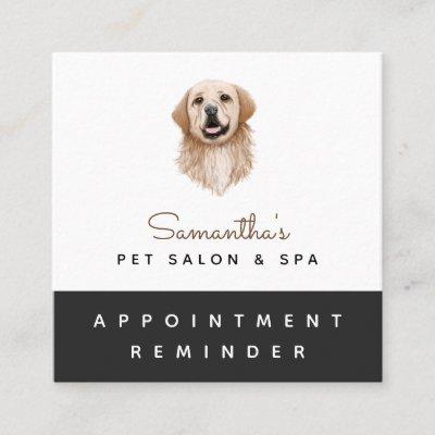 Watercolor Labrador Dog Pet Appointment Reminder Square