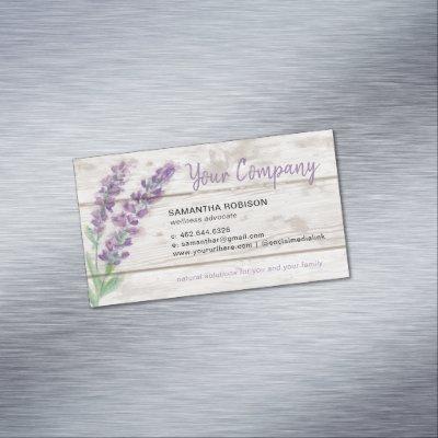 Watercolor Lavender and Wood Essential Oil  Magnet