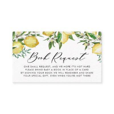 Watercolor Lemon Garland Book Request Card