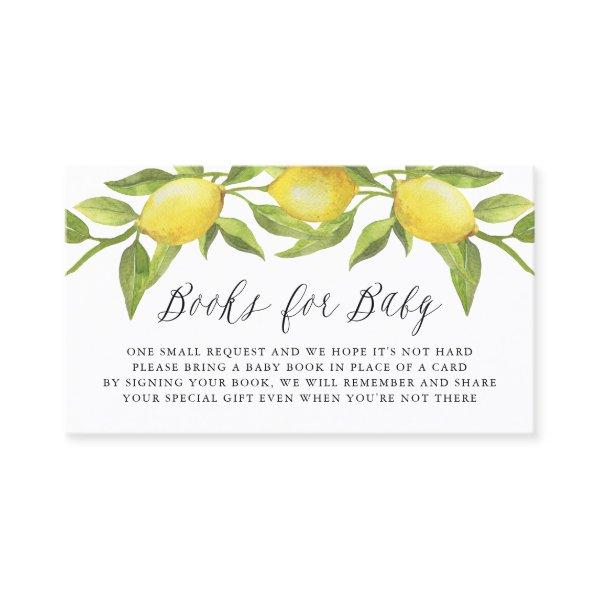 Watercolor Lemon Greenery Book Request Card