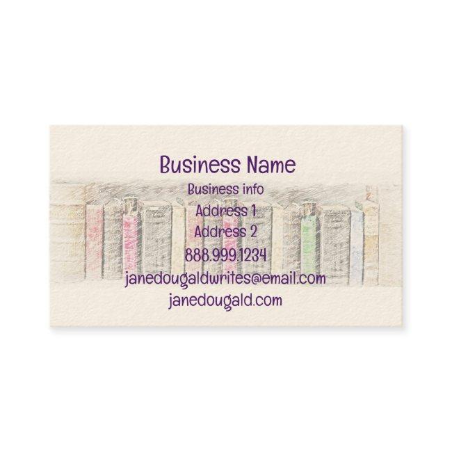 Watercolor Library Old Books Writer