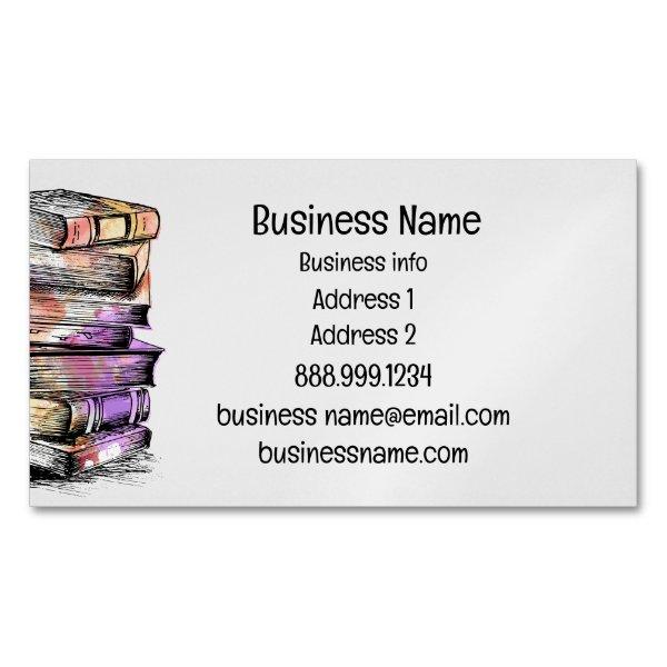 Watercolor Library Old Books Writer  Magnet