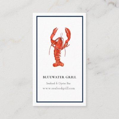 Watercolor Lobster chef, restaurant