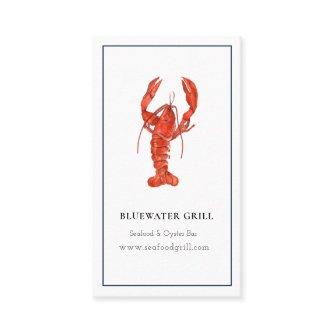 Watercolor Lobster chef, restaurant