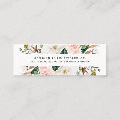 Watercolor Magnolias | Bridal Registry Cards
