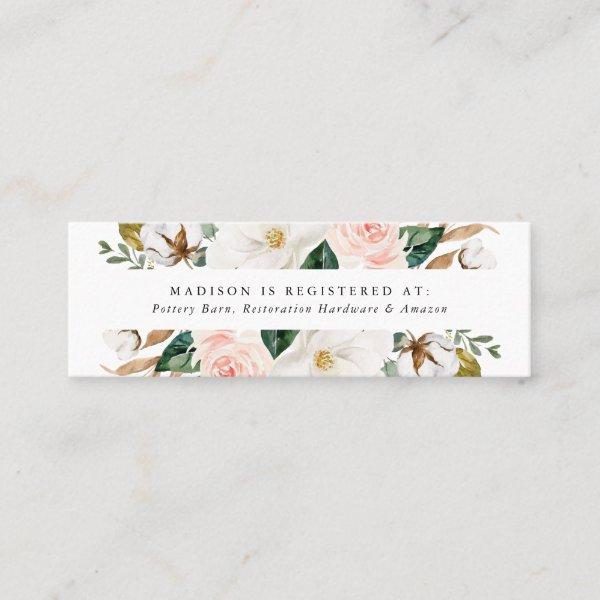 Watercolor Magnolias | Bridal Registry Cards