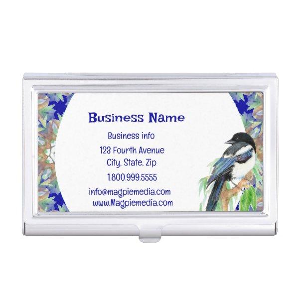 Watercolor Magpie Bird Nature Wildlife Art   Case