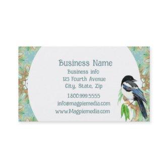 Watercolor Magpie Tribal Boho Art Wildlife Nature