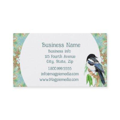 Watercolor Magpie Tribal Boho Art Wildlife Nature