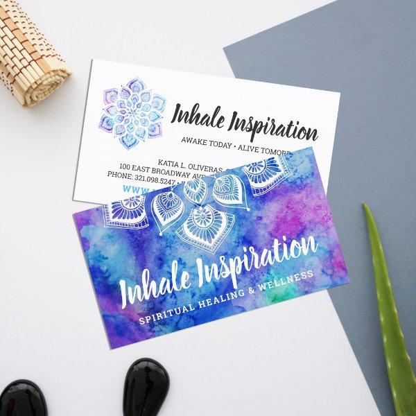 Watercolor Mandala Metaphysical Spiritual Yoga